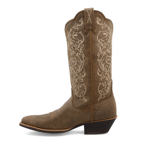 Twisted X Women's 12" Tan Leather Western R-Toe Boot WWT0025