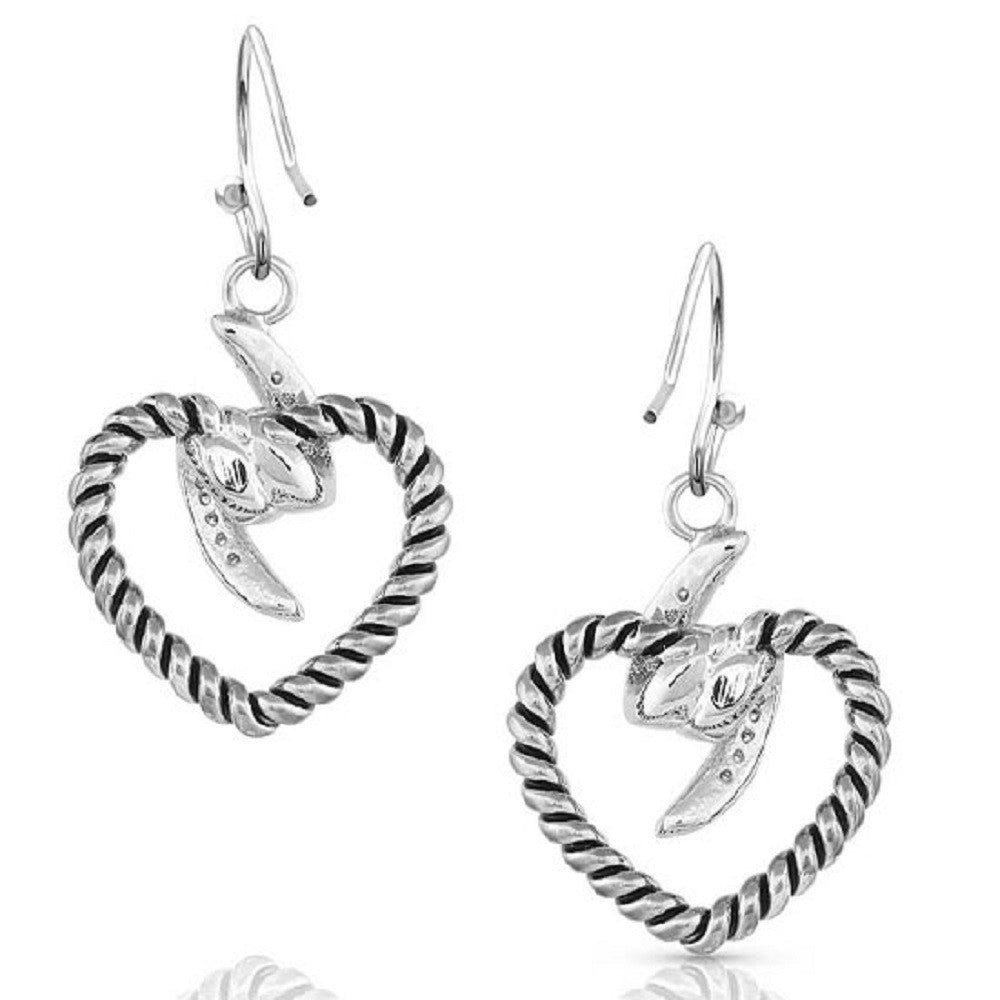 Montana Silversmiths Electric Heart Silver Earrings