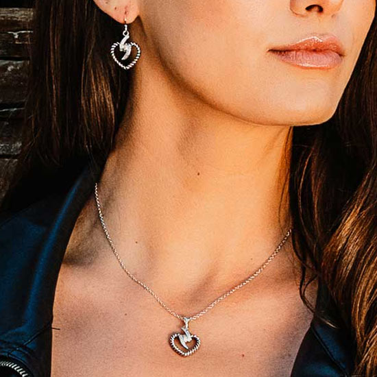Montana Silversmiths Electric Heart Silver Earrings