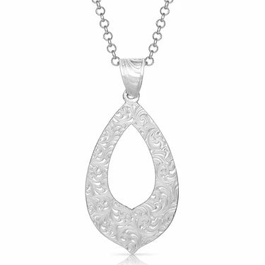 MONTANA SILVERSMITHS SILVER WONDER TEARDROP NECKLACE