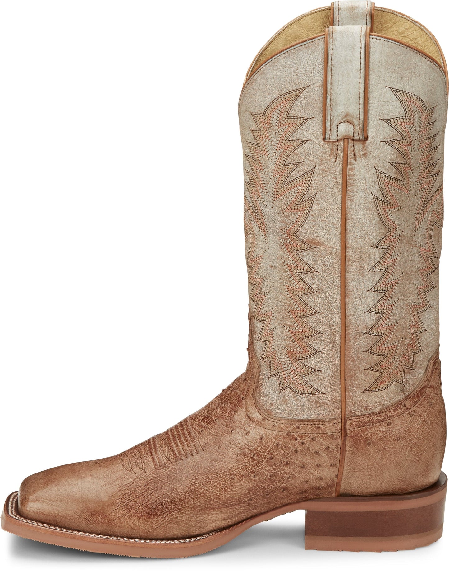 Justin Men's Breck Brown Smooth Ostrich Western Boot JE800 * Size 10D only