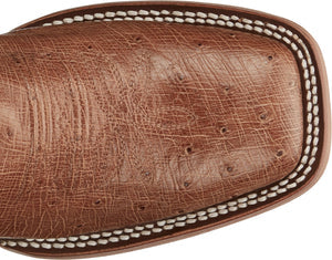 JUSTIN WOMEN'S RALSTON COGNAC SMOOTH OSTRICH WESTERN BOOTS JE701