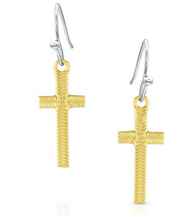 Montana Silversmiths Faith's Journey Cross Earrings