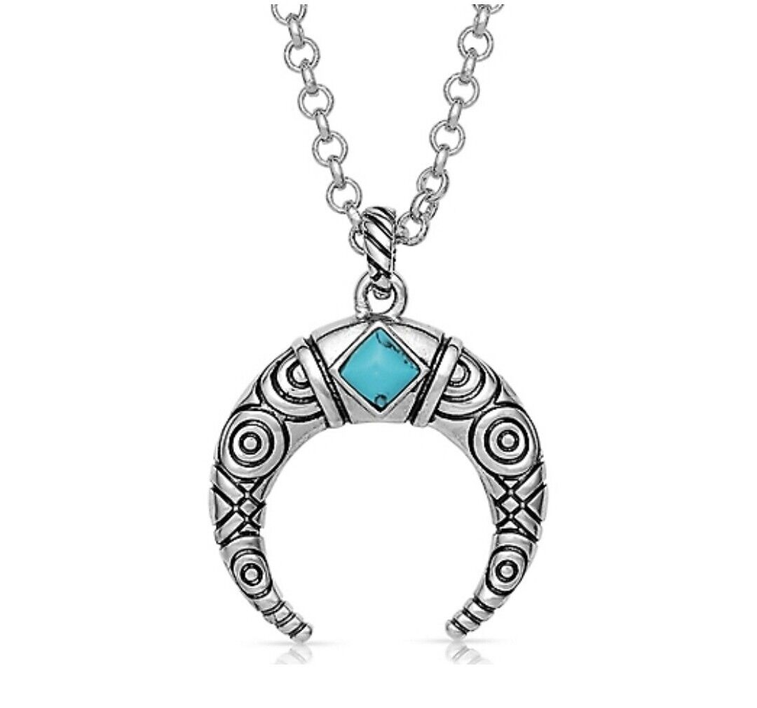 Montana Silversmiths Eye In The Sky Crescent Silver Necklace