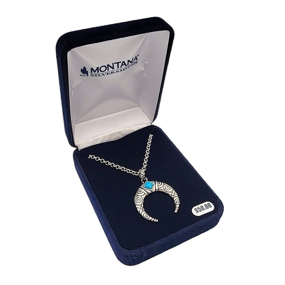 Montana Silversmiths Eye In The Sky Crescent Silver Necklace