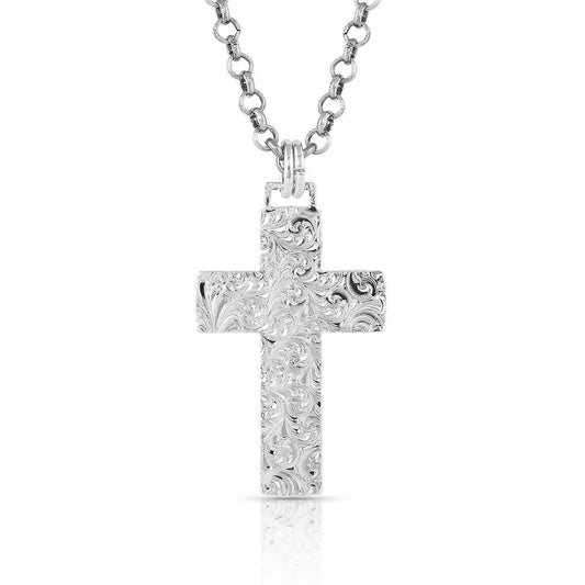 Montana Silversmiths Diamond Rio Cross Silver/Black NC4693