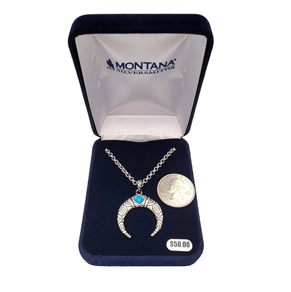 Montana Silversmiths Eye In The Sky Crescent Silver Necklace