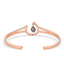 Montana Silversmiths Elegant Aura Freshwater Pearl Cuff Rose Gold Bracelet