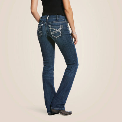 R.E.A.L. Mid Rise Stretch Ivy Stackable Straight Leg Jean #10024300 Dresden