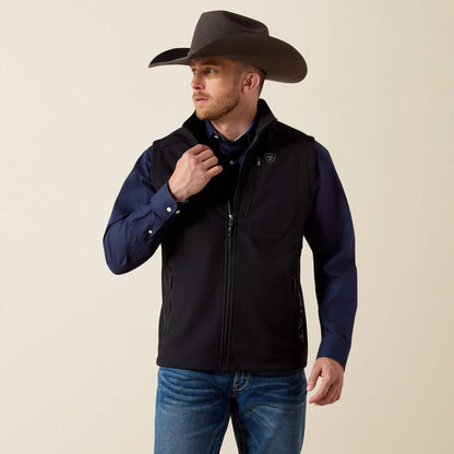 Ariat Men's Logo 2.0 Patriot SoftShell Black Vest