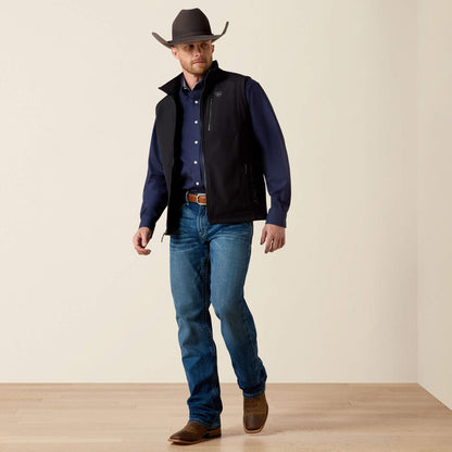 Ariat Men's Logo 2.0 Patriot SoftShell Black Vest