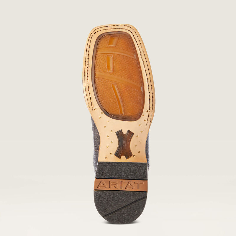 Donatella Chocolate Caiman Leopard Hair-on Western Boot