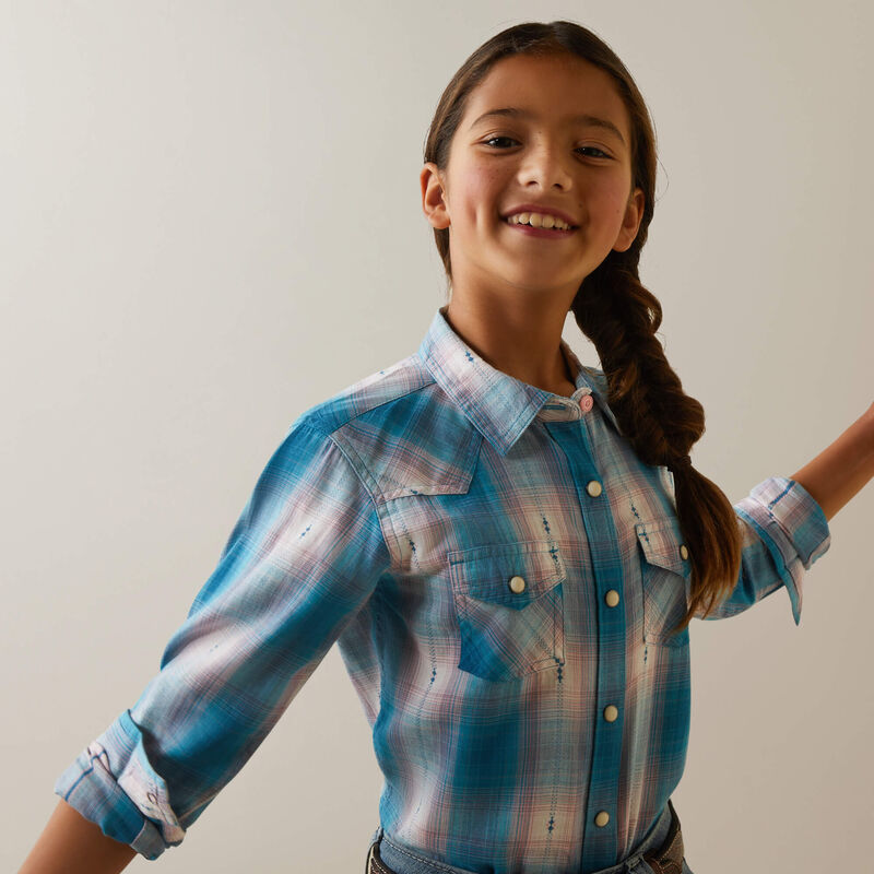 Ariat Girls Idabel Snap Long Sleeve Western Shirt #10043815