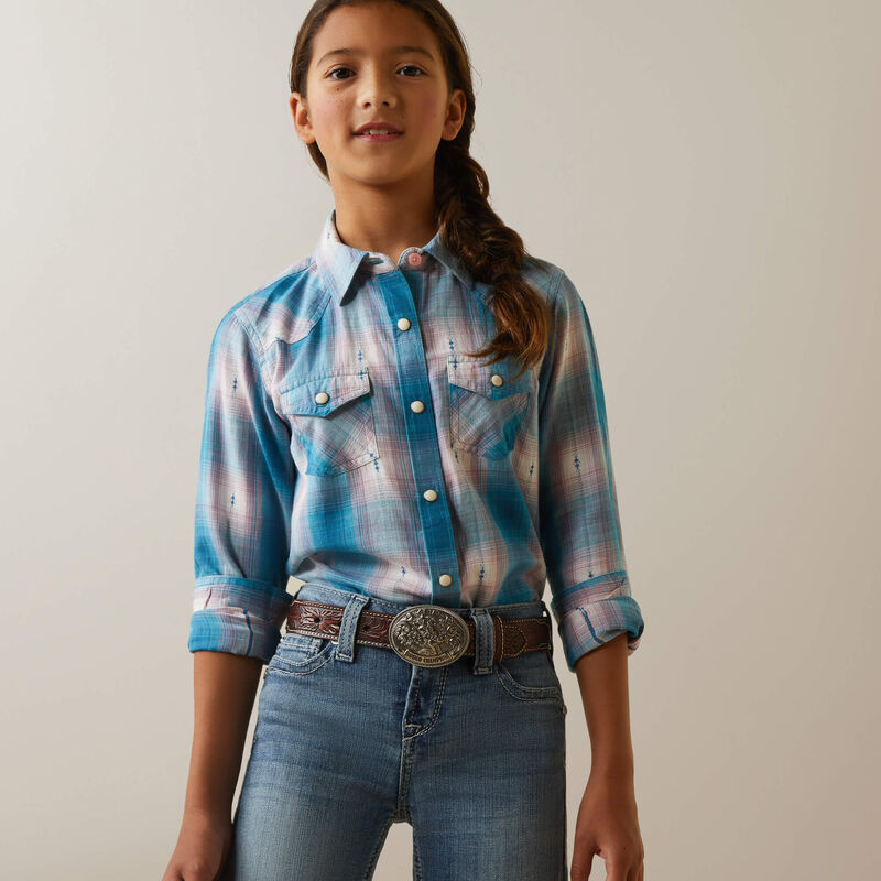 Ariat Girls Idabel Snap Long Sleeve Western Shirt #10043815