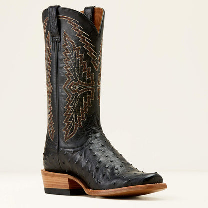 Men's Futurity Done Right Black Ostrich Boots