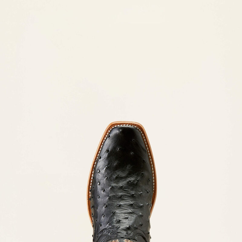 Men's Futurity Done Right Black Ostrich Boots