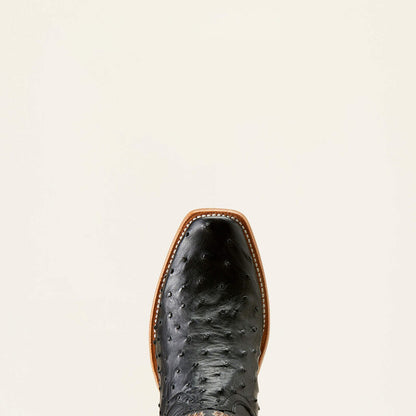 Men's Futurity Done Right Black Ostrich Boots