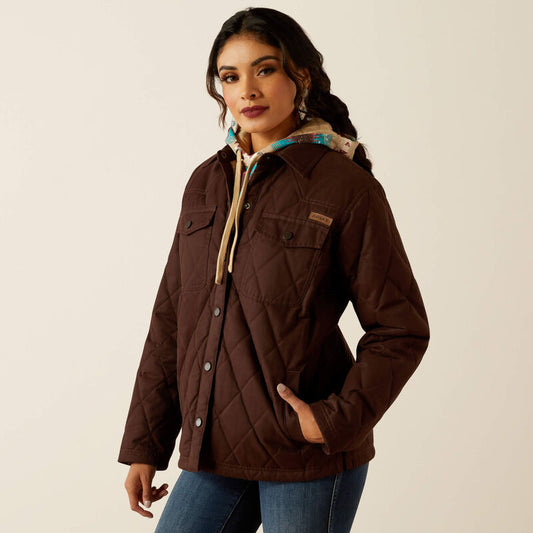 Ariat Women's Grizzly Quilted Barn Jacket in Mole 10052401