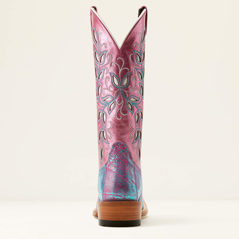 Arait Women's Futurity Silk Irridescent Lizard Western Boot! Gorgeous!