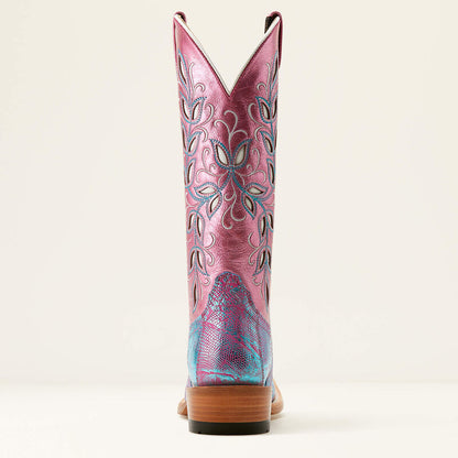 Arait Women's Futurity Silk Irridescent Lizard Western Boot! Gorgeous!