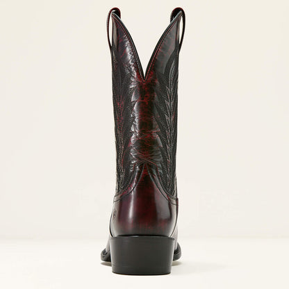 Ariat Men's Willie Black Cherry Leather Western Boot - Stunning Color!