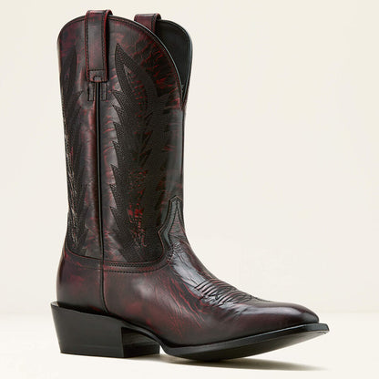 Ariat Men's Willie Black Cherry Leather Western Boot - Stunning Color!