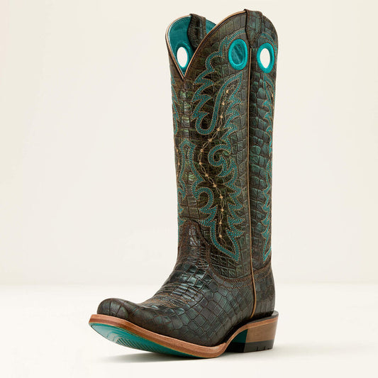 Ariat Women's Futurity Croc Print Shine Boon Western Boot