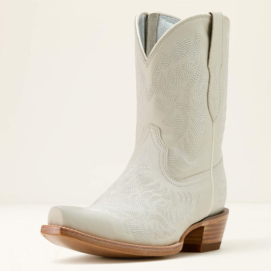Ariat Women's WHITE QUARTZ All Leather Cate Western Boot