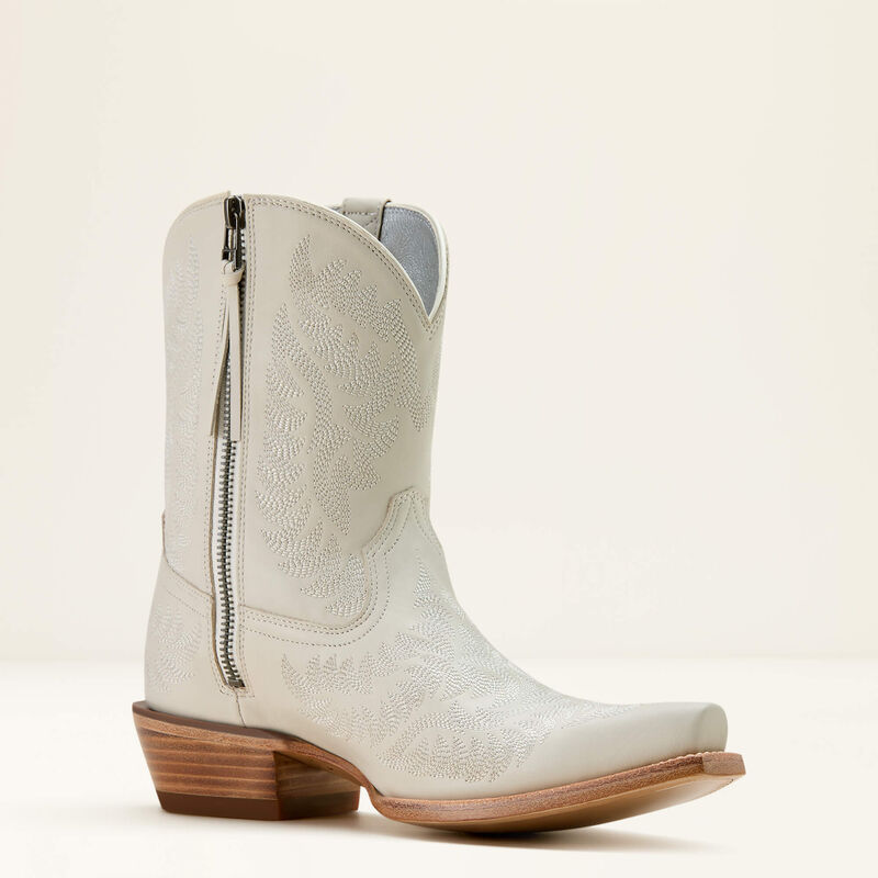 Ariat Women's WHITE QUARTZ All Leather Cate Western Boot