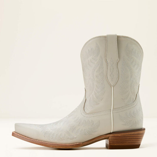 Ariat Women's WHITE QUARTZ All Leather Cate Western Boot