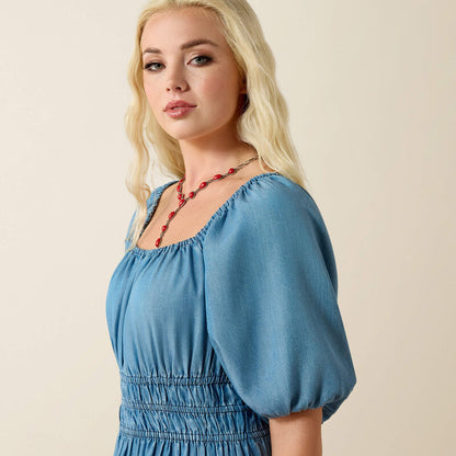 Ariat Juliet Light Wash Indigo Tencel Dress 10071132