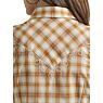 Wrangler Yellow Plaid Women's Sleeveless Collared Snap Front Shirt 112347142