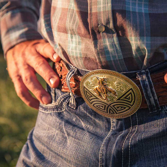 Montana Silversmiths Bold Southwest Buckle With End of the Trail