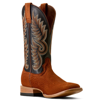 McCoy Water Resistant Sole Rusted Red Carpincho Square Toe Boot