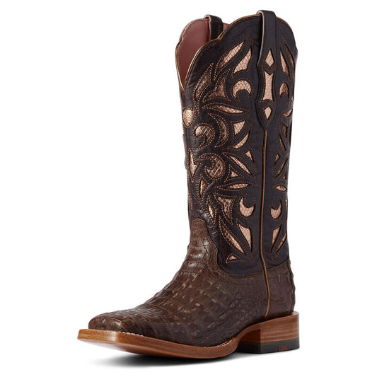 Ariat Women's GORGEOUS Carmencita Caiman Belly Western Boots RARE 10038386