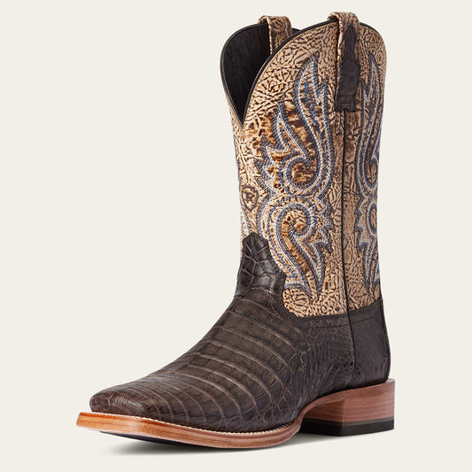 Ariat Men's Relentless Denton Chocolate Caiman Belly Western Cowboy Boot #10035922