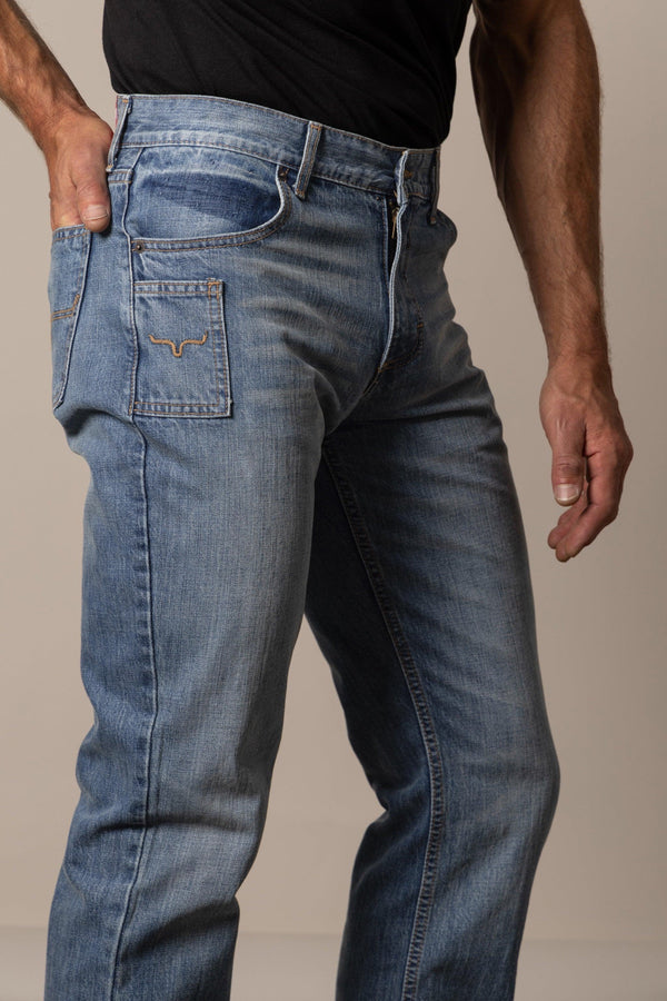 Kimes Ranch Jeans Men's Slim Fit Boot Cut 100% Cotton ORIGINAL BARNEY is BACK!