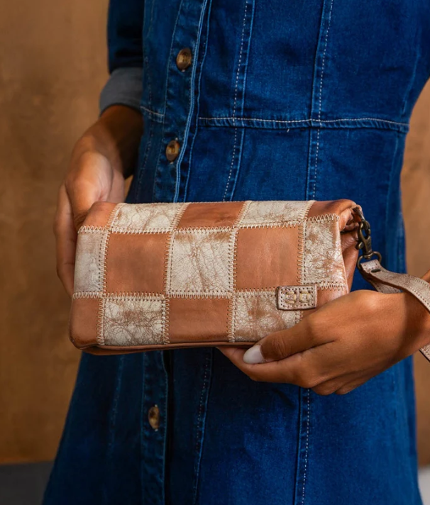 Cadence PW - Tan Rustic Nectar Lux Crossbody Clutch