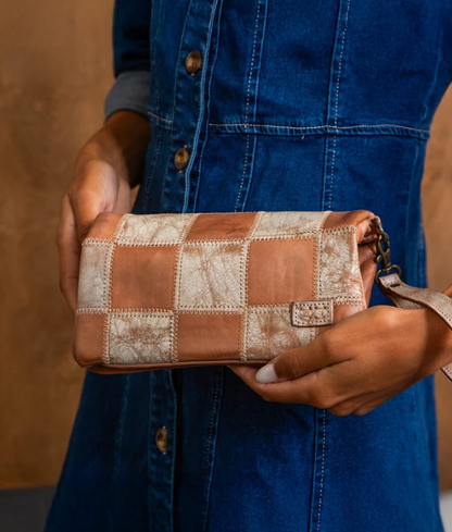 Cadence PW - Tan Rustic Nectar Lux Crossbody Clutch