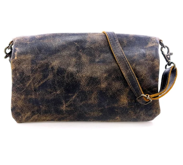 Cadence - Black Lux Crossbody Clutch