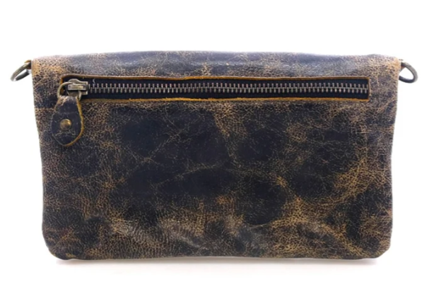 Cadence - Black Lux Crossbody Clutch