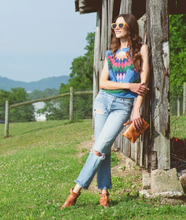 Cadence - Tan Rustic - Crossbody Clutch