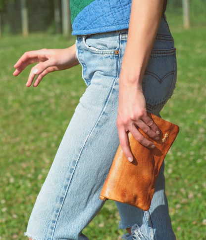Cadence - Tan Rustic - Crossbody Clutch