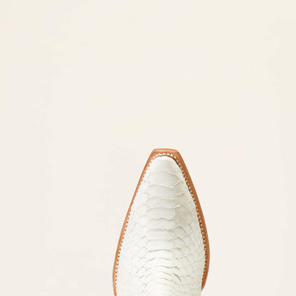Ariat Women's Dixon Leather WINTER White Python Western Bootie 10046992 RARE