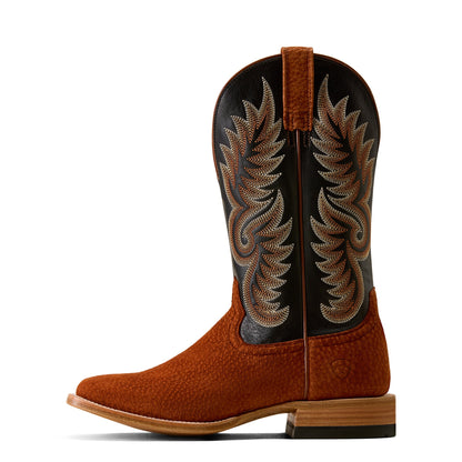 McCoy Water Resistant Sole Rusted Red Carpincho Square Toe Boot