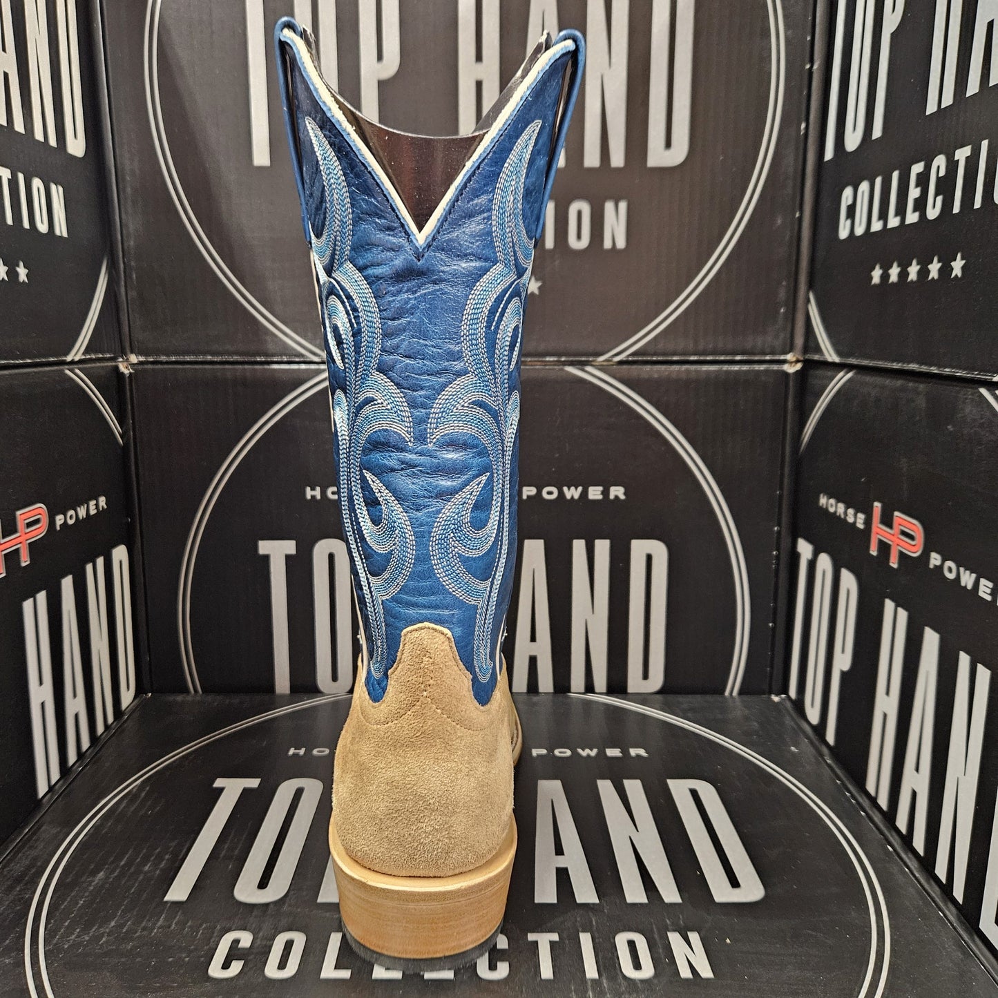 Horse Power TOP HAND Tan Roughout HP9547 Cowboy Heel TK Toe
