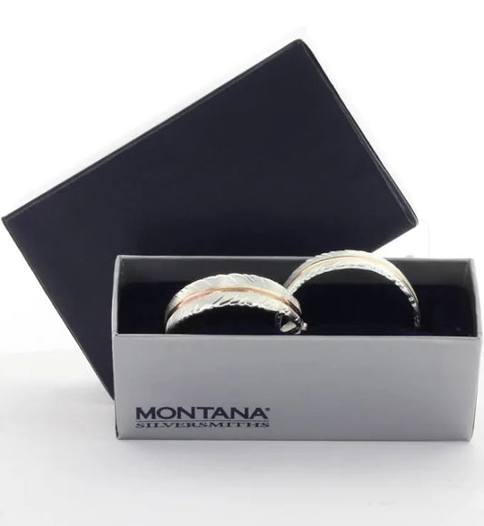Montana Silversmiths Feather Hoop Sterling Silver Earrings ER3430RG