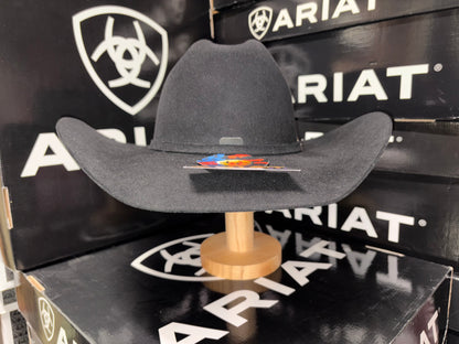 Ariat 20X Black Beaver Fur Ranchers Crown Western Hat A7650001