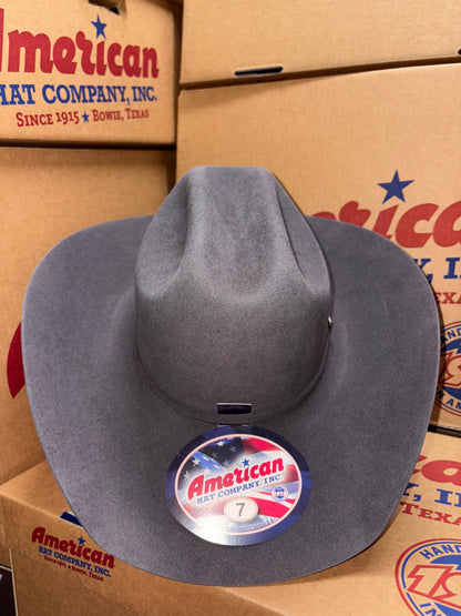 American Hat Company 10X Felt Ranchers Crown Western Hat in Steel RO
