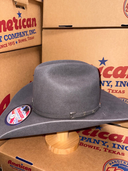 American Hat Company 10X Felt Ranchers Crown Western Hat in Steel RO